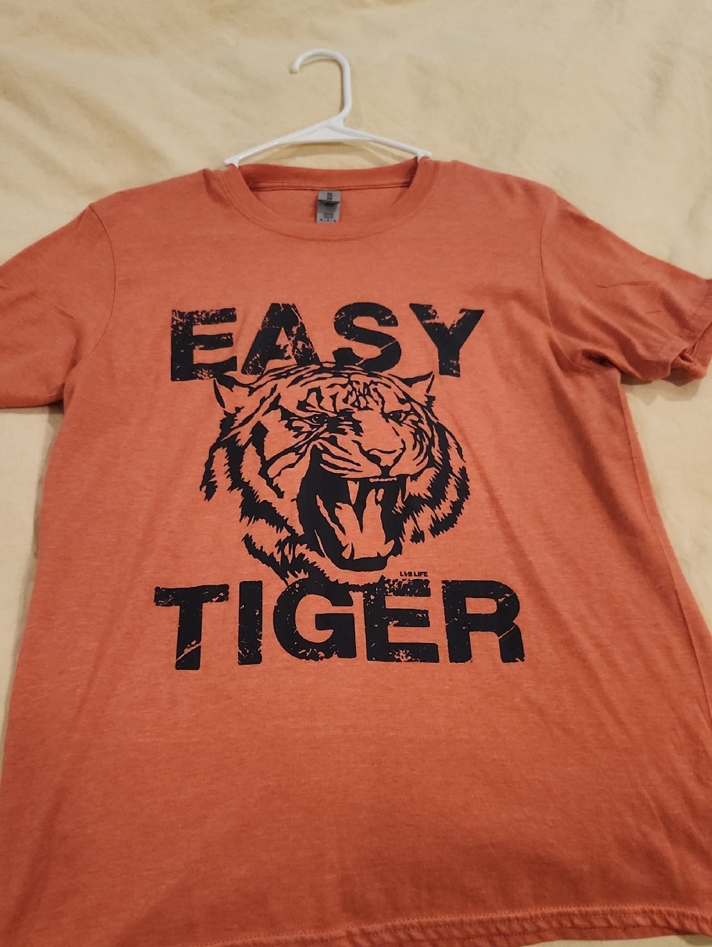 Gildan Orange Short Sleeve "Easy Tiger" Graphic Tee